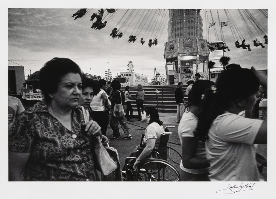 Woman in wheelchair in amusement park Smithsonian American Art Museum