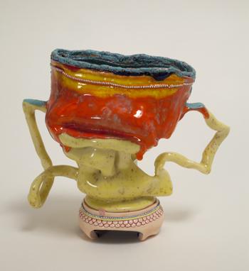 This is an image of a clay sculpture piece. 