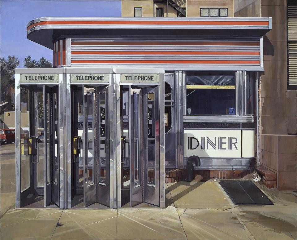 Richard Estes painting of a diner