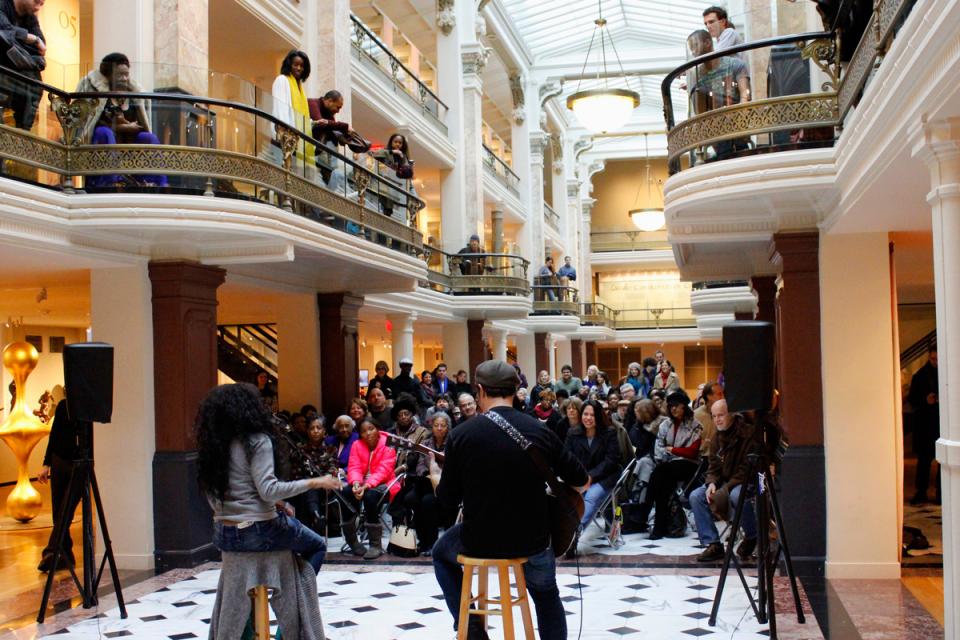 Alison Carney perfoming in the Luce Foundation Center