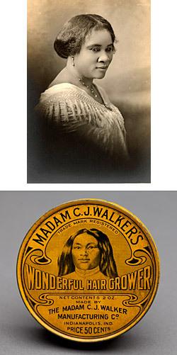 An image of Mrs. Walker and a tin
