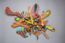 An abstract pieces resembling neckties