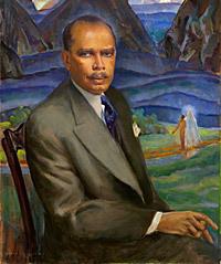 A painting of James Weldon Johnson