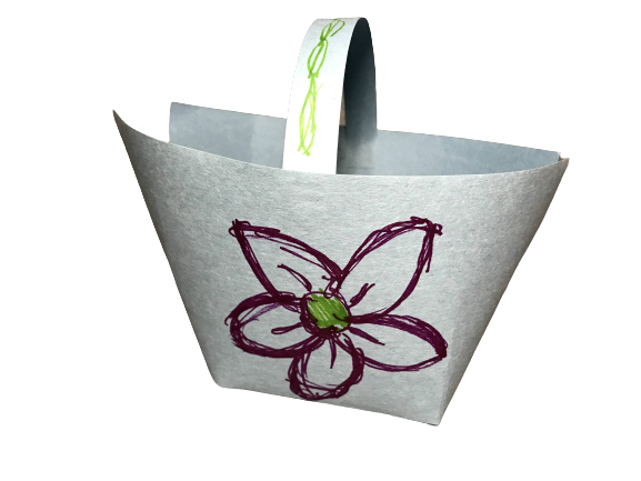 a basket made from paper