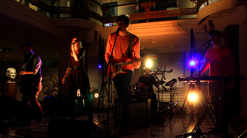 the band Color Palette plays a concert in the Luce Foundation Center