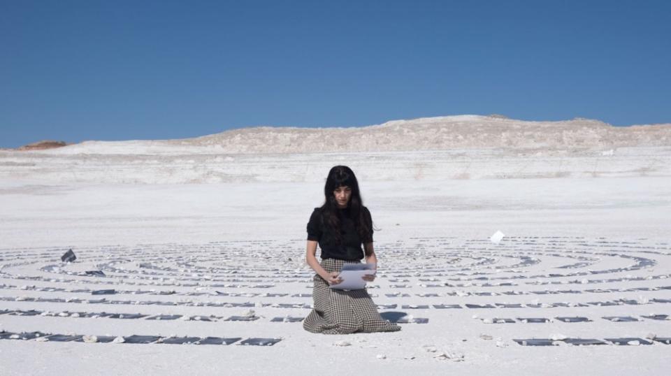 Image of woman in desert landscape