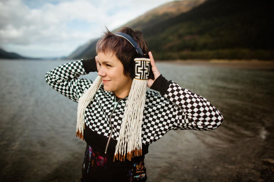 Image- Lily Hope Artist Lily Hope with an ornamental headdress