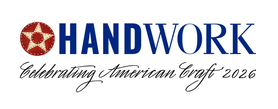 Logo with the text "Handwork: Celebrating American Craft 2026."