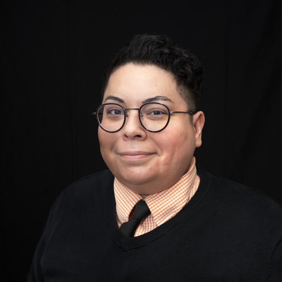 A photograph of Claudia Zapata