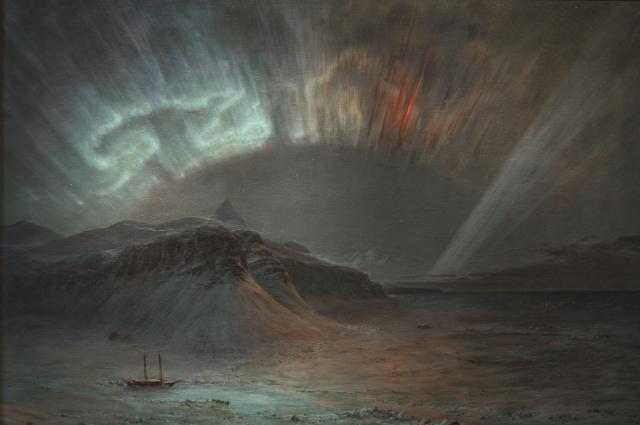 A painting of the Northern lights