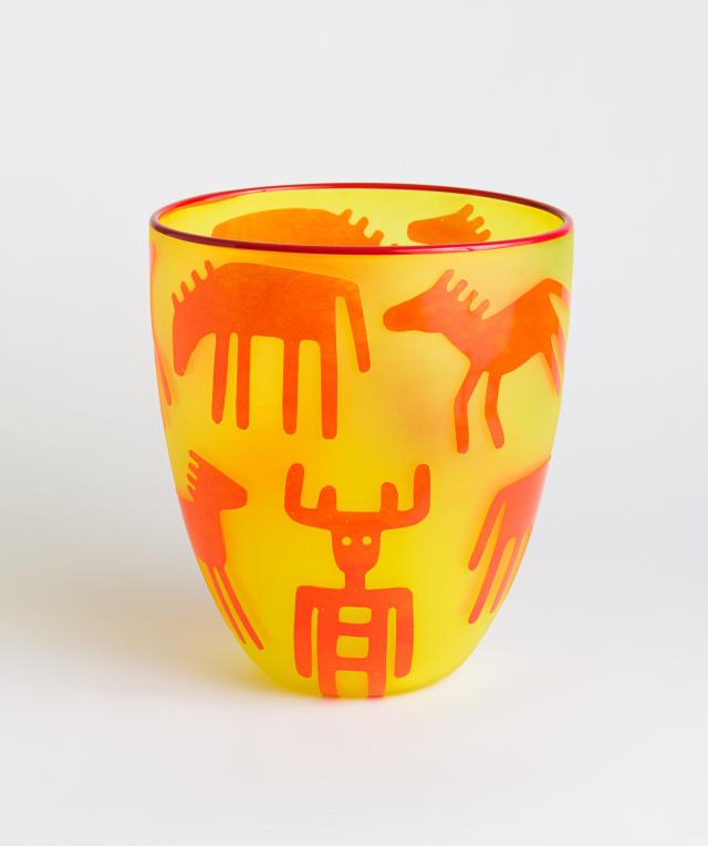 Joe Feddersen, Horses and Deer, 2020, glass