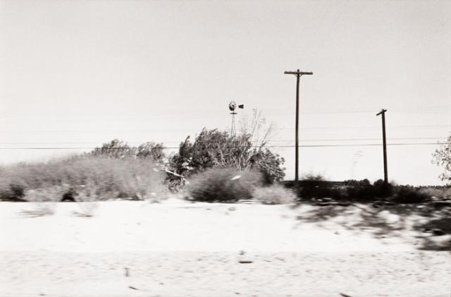 A photograph of a California landscape by automobile.