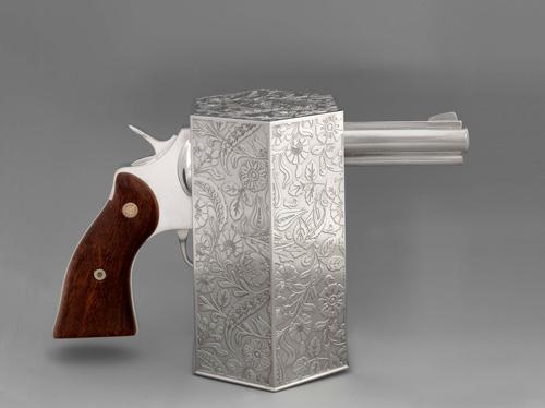 Jeffrey Clancy's Tea for One made of silver and mahogany for 40 Under 40 at the Renwick Gallery.