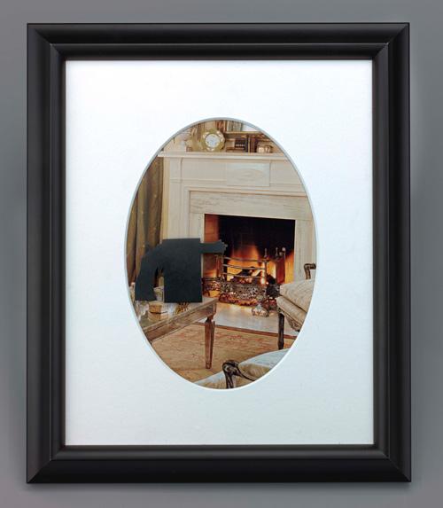 Jeffrey Clancy's image inside a frame for the 40 Under 40 exhibition at the Renwick Gallery. 