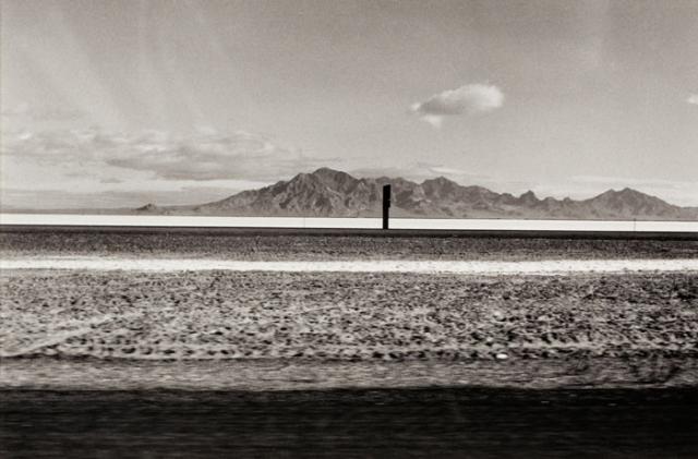 A photograph of a Utah landscape by automobile.