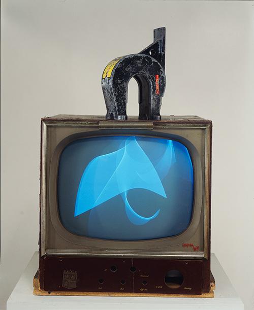 Name June Paik's Magnet TV. 