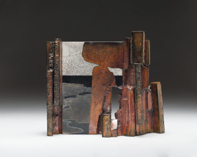 Wayne Higby's Stone Gate made from glazed earthenware. 