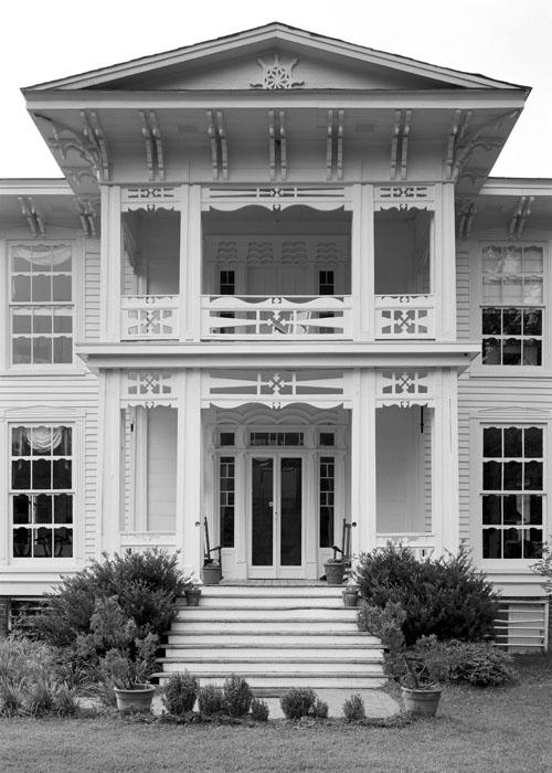 A photograph of the outside of a house. 