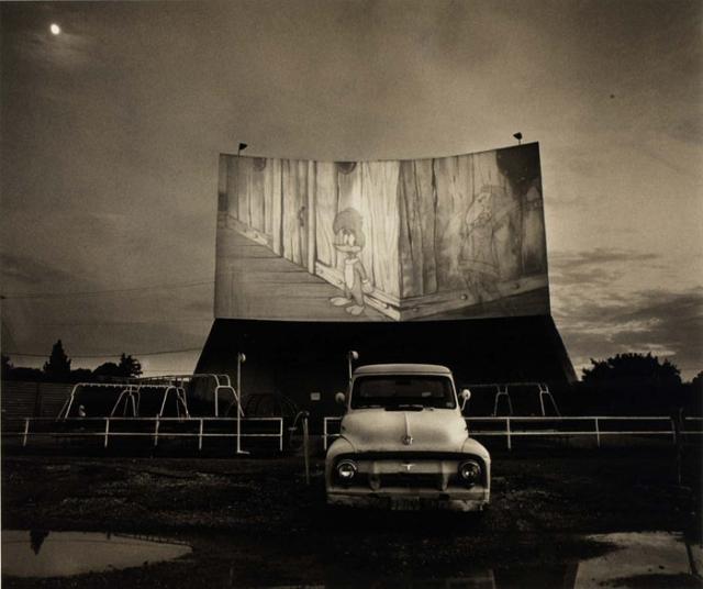 A photograph of a Drive-in Theater in Texas.