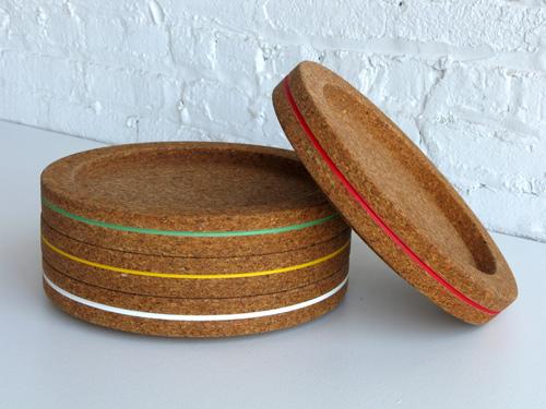 Daniel Michalik's Massimo Plates made from cork and paint for 40 Under 40 at the Renwick Gallery.
