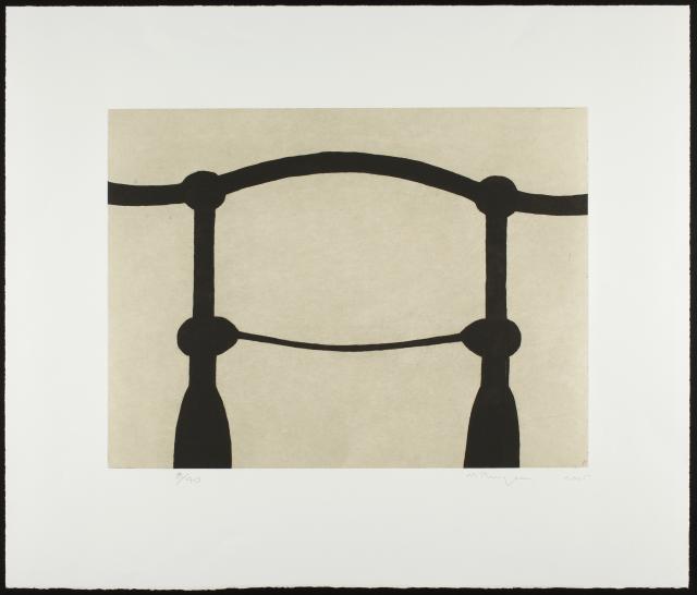Puryear's Shoulders (Slate 2) made from etching on paper. 