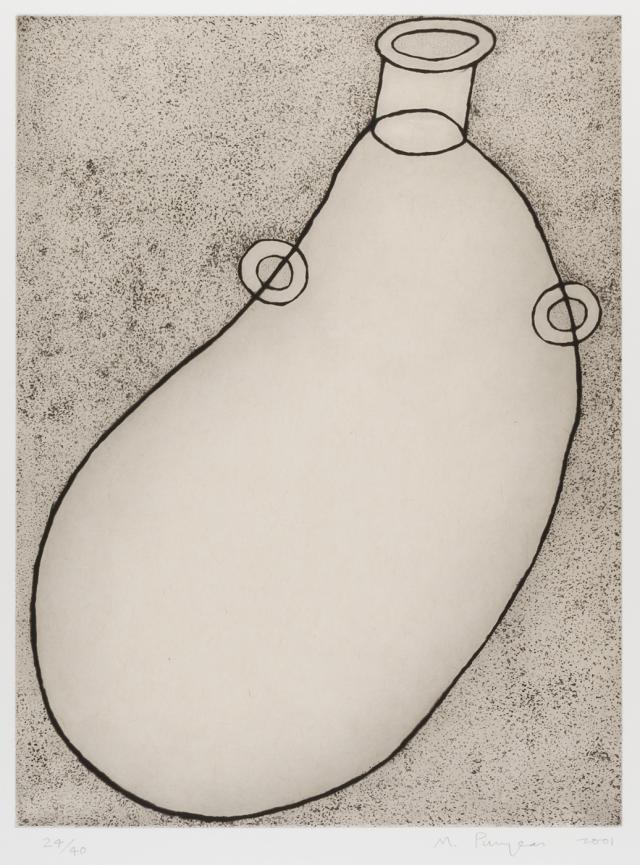 Puryear's Jug made of hard and soft etching on paper. 