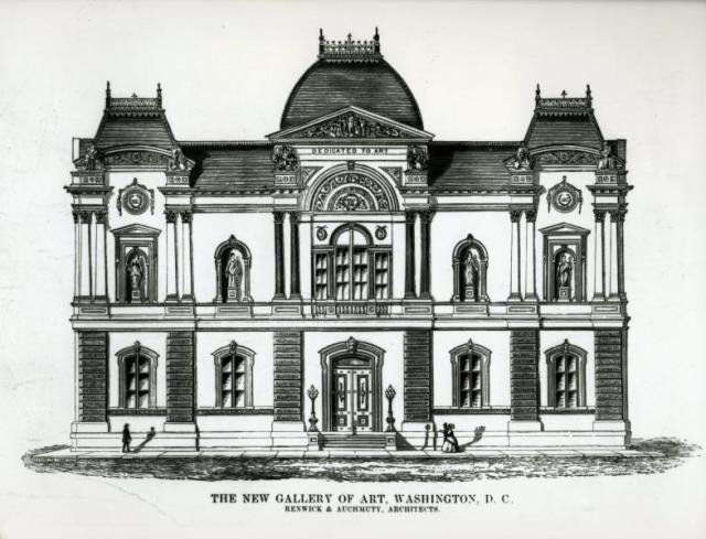 Renwick gallery design line drawing
