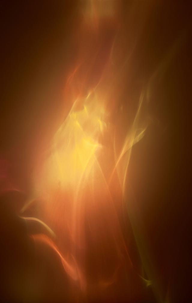 A light study made from yellow, orange, and red tones. 