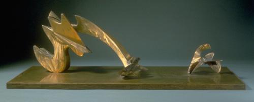 Hunt's copper study model for larger sculpture.