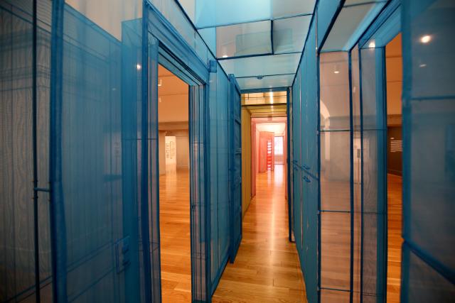 This is an image inside Do Ho Sup's blue hub. 