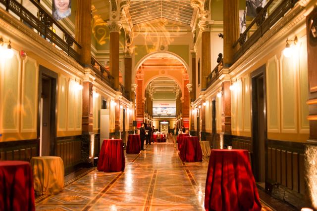 This is a photo inside the Great Hall at the Smithsonian American Art Museum.