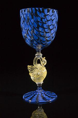 A glass goblet.