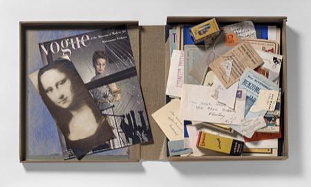 A box with papers inside.