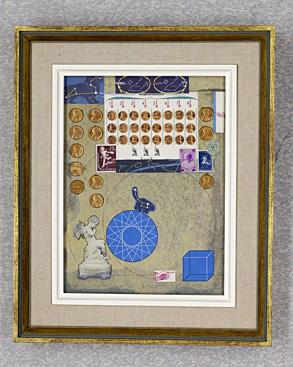 A frame within a frame of pennies