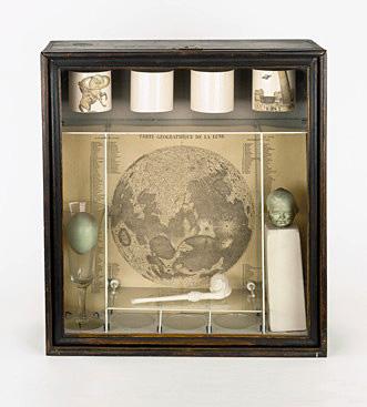 A box with artifacts in it. 