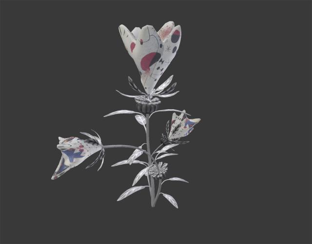 A digital reproduction of a flower.