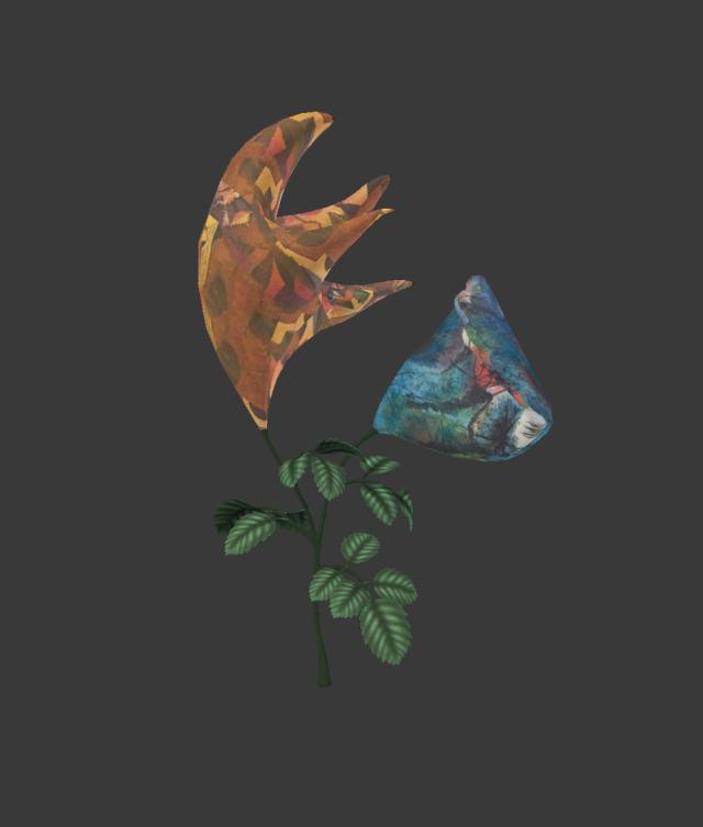 A digital reproduction of a flower.