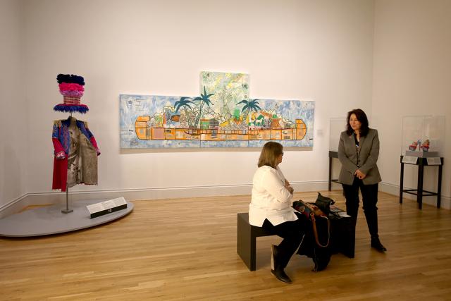 An installation shot of Hearts of Our People