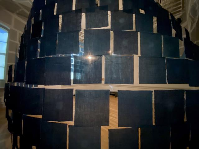 A photograph of a large room sized installation