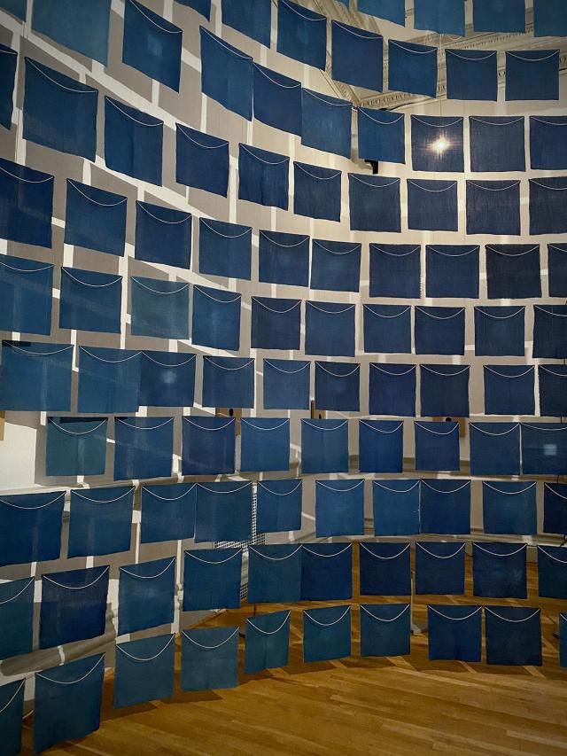 A photograph of a large room sized installation