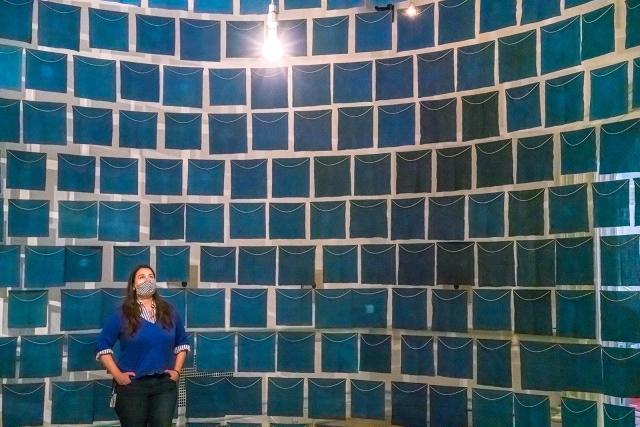 A photograph of a large room sized installation