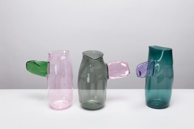 Three glass objects