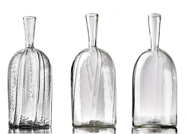 Three glass containers