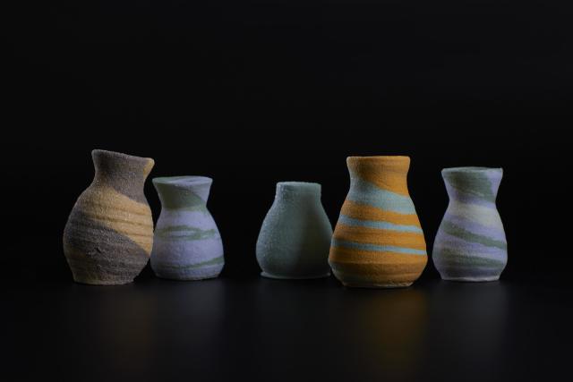 five colorful bowls