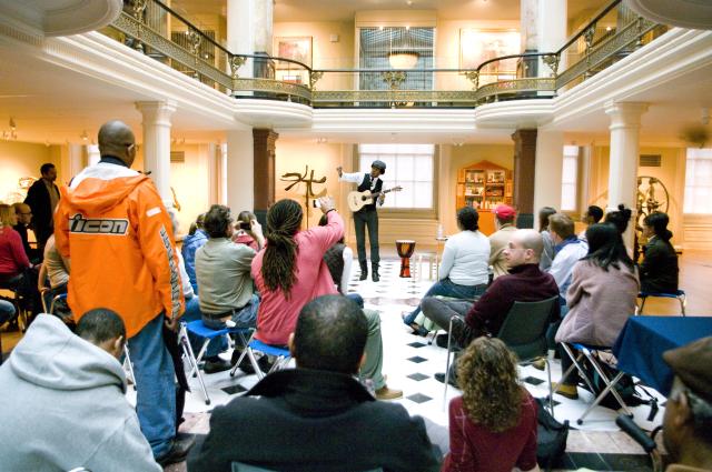 Christylez Bacon performing at the Luce Center