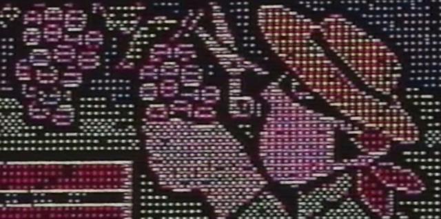 A video still of a person in a sombrero picking grapes.