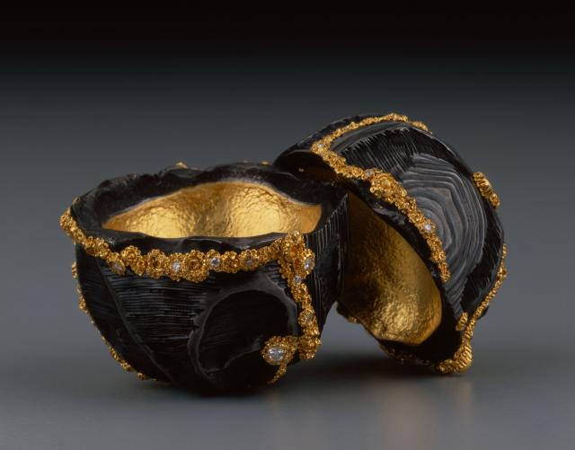 Black and gold egg
