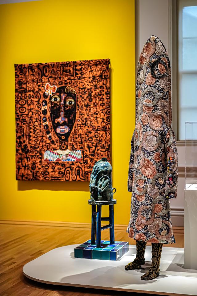 Quilt featuring the portrait of a woman