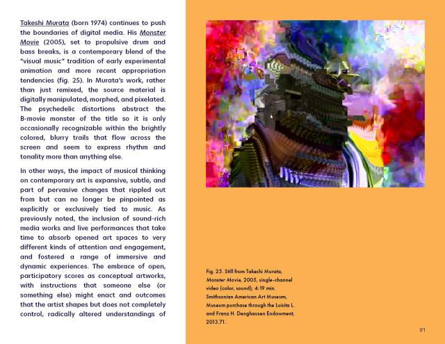 Interior page of Musical Thinking Publication showing text and artwork