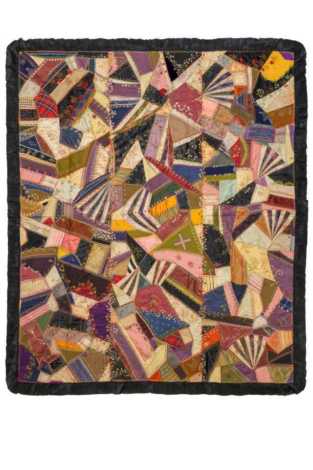 Multicolor quilt.